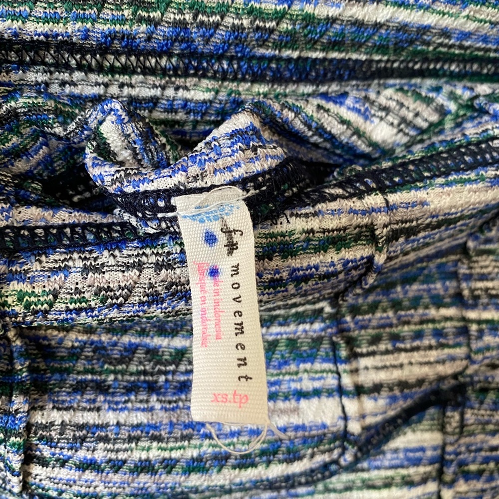 Free People On It Flare Leggings Blue XS New - Picture 6 of 7